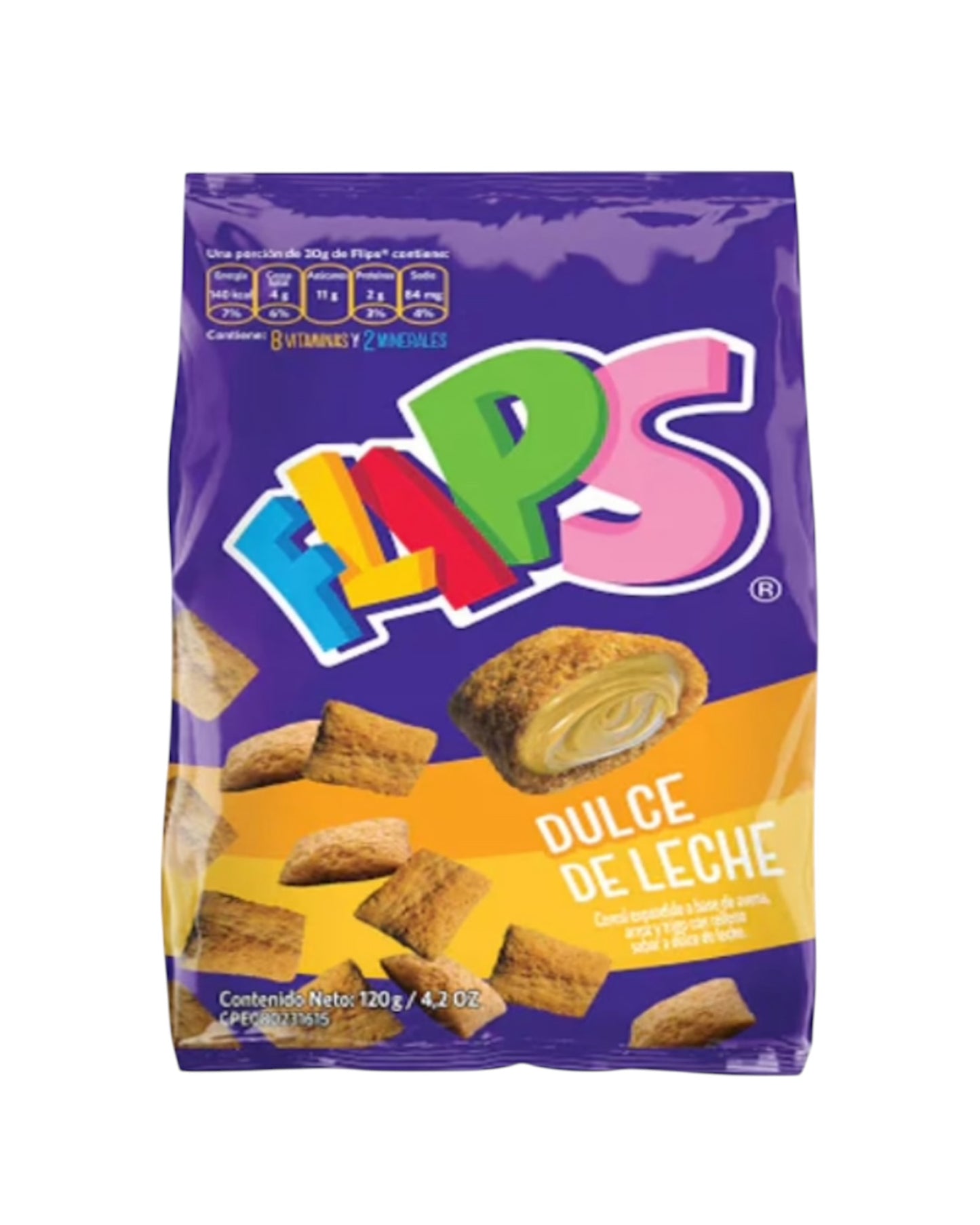 FLIPS RELLENO DE DULCE DE LECHE