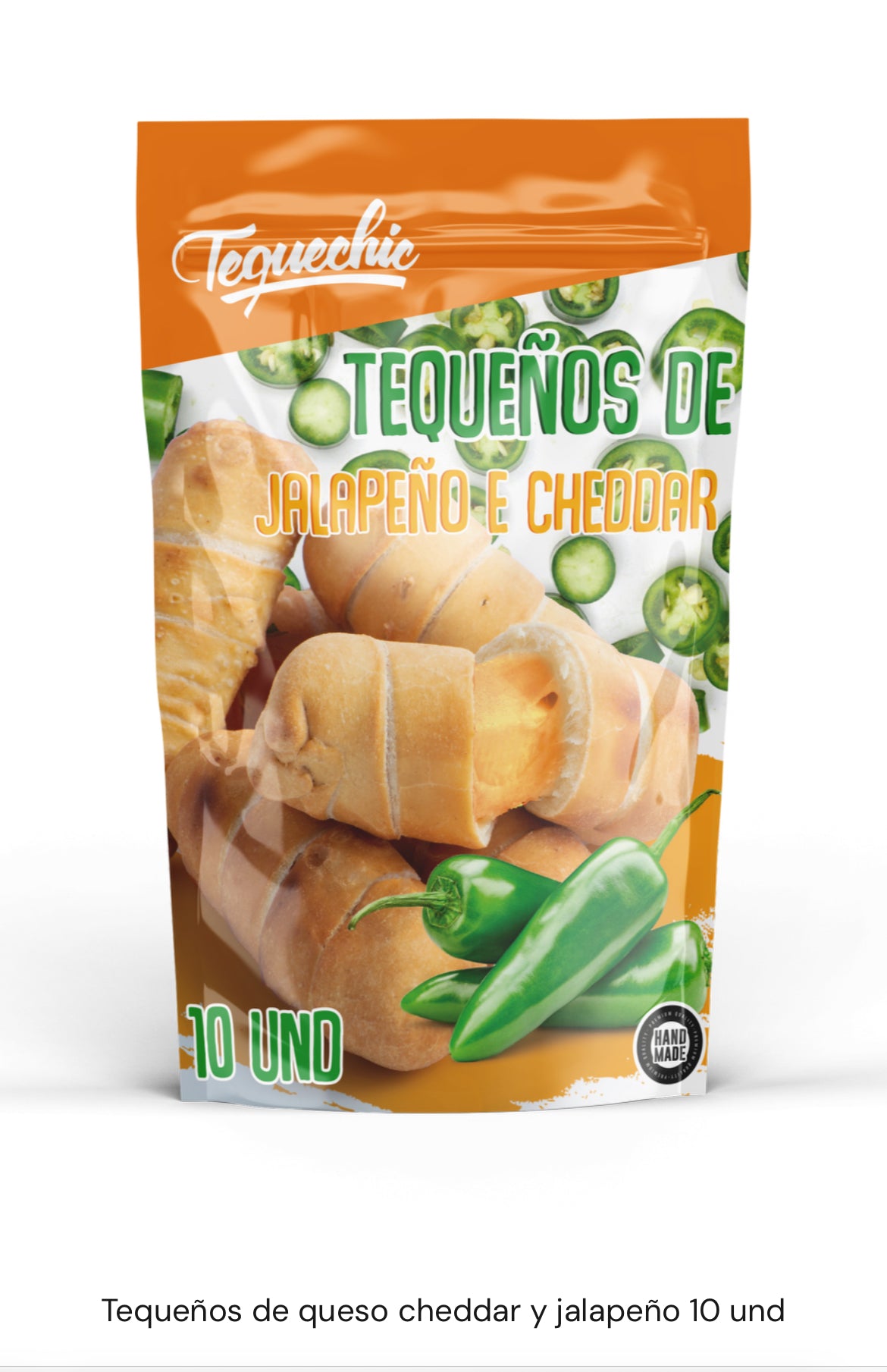 Tequeños de queso cheddar y jalapeño 10 und