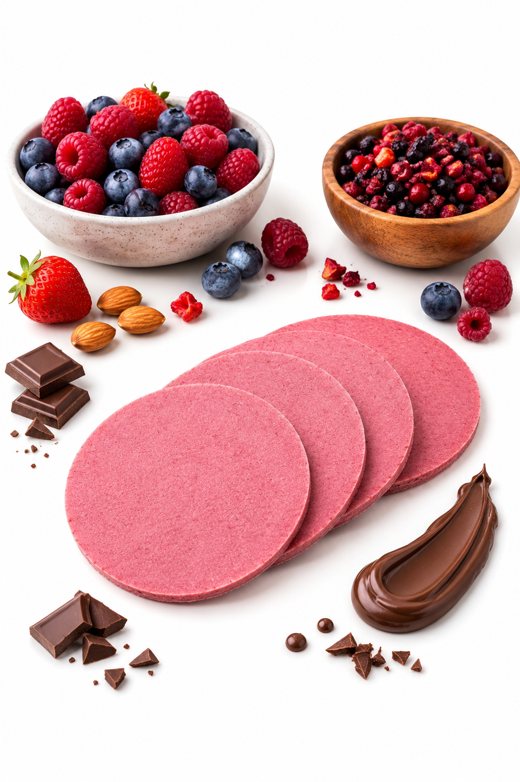 Amarant- en Tarwewafels          Smaak Rood Fruit (50 g)