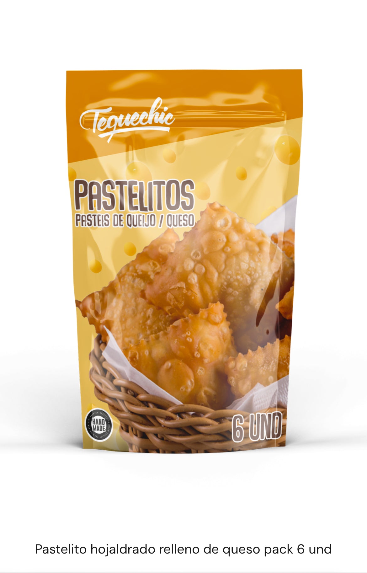 Pastelito hojaldrado relleno de queso 6 und