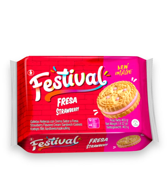 GALLETAS FFESTIVAL FRESA 12packs
