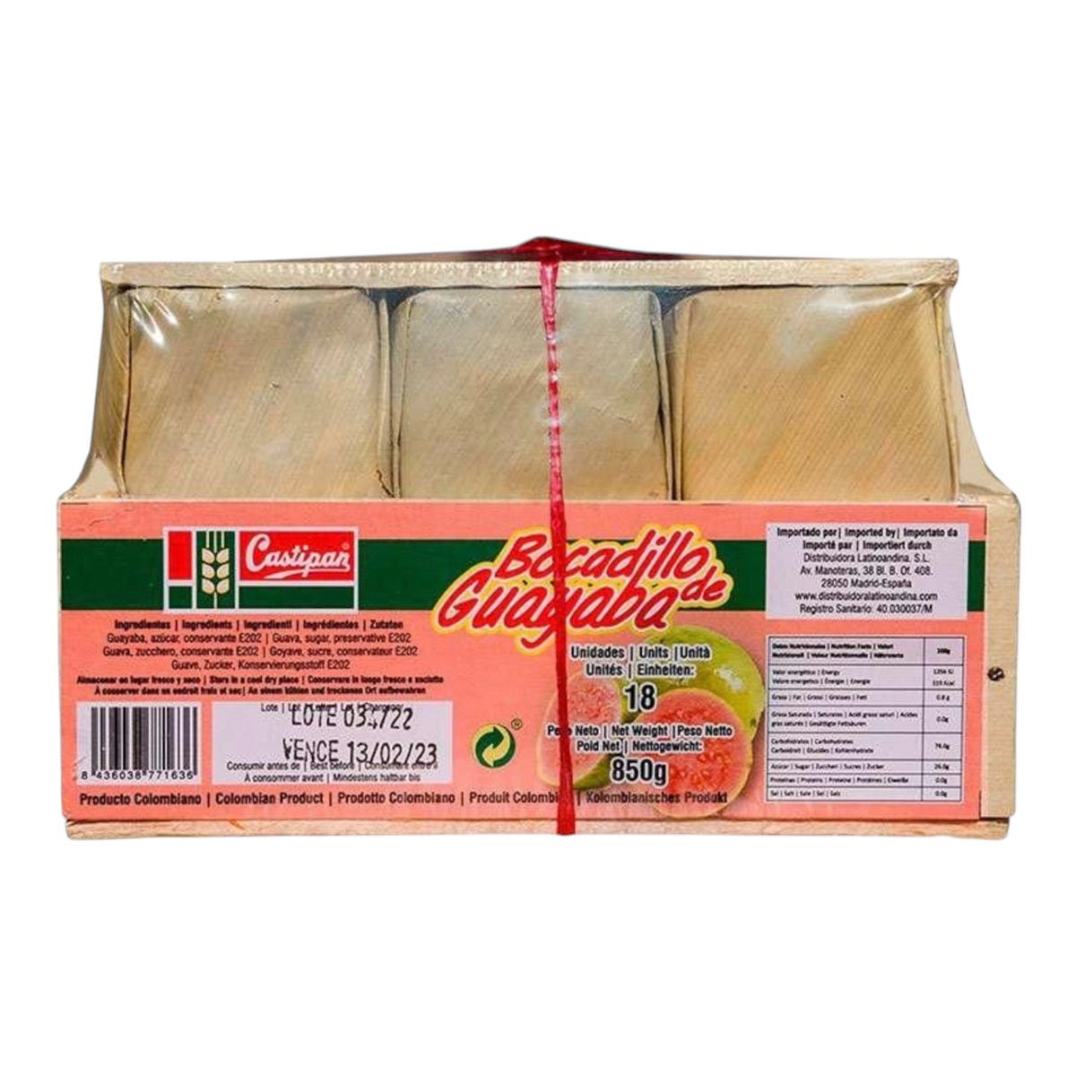 Bocadillo de Guayaba Castipan 850 g | Guavepasta 18 uds