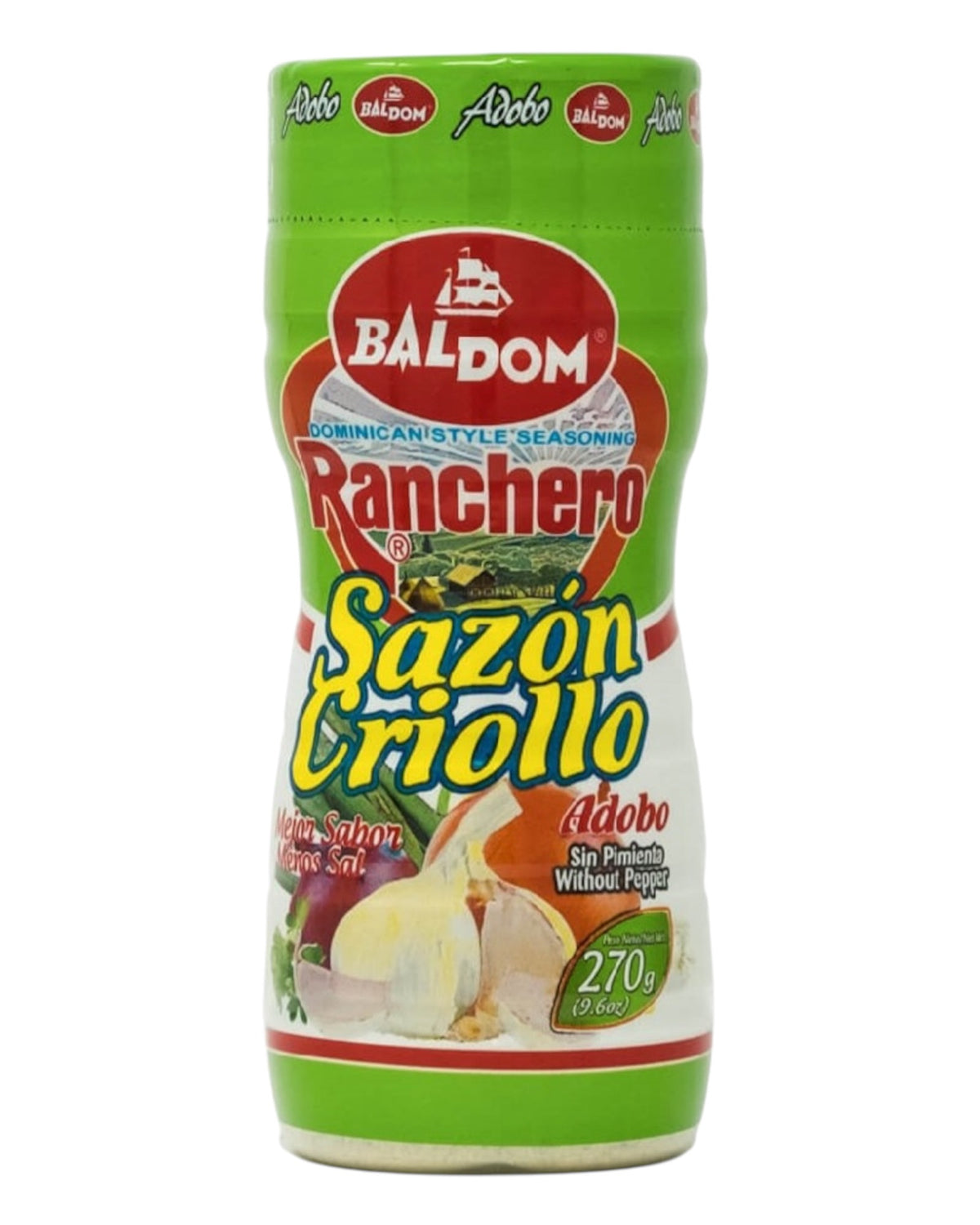 BALDOM RANCHERO SAZON CRIOLLO SIN PIMIENTA (LICHT GROEN) 270G