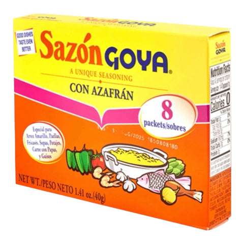 Sazón Goya con Azafrán 8 sobres 40 g